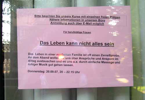 Das Leben kann nicht alles sein…