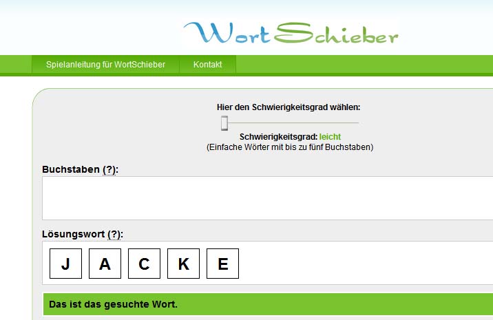 Schieber Lösung