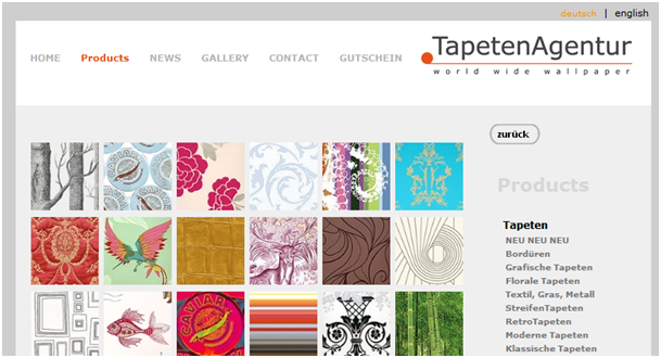 Website Tapeten-Agentur Website Tapeten-Agentur
