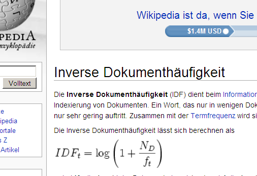 inverse-dokumentenhaefigkeit Inverse Dokumomentenhäufigkeit bei Wikipedia