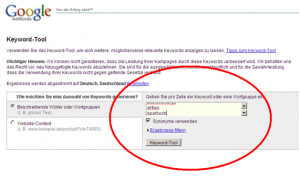 Keyword Tool von Google