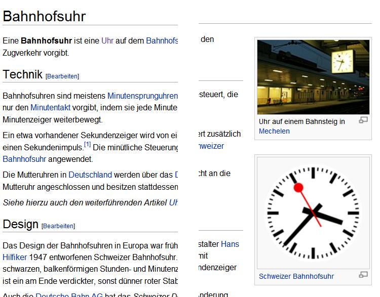 Digitale und Analoge Bahnhofsuhr aus Wikipedia Digitale und Analoge Bahnhofsuhr aus Wikipedia