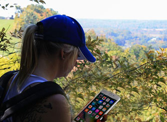 Wandern durch GPS-Kurs